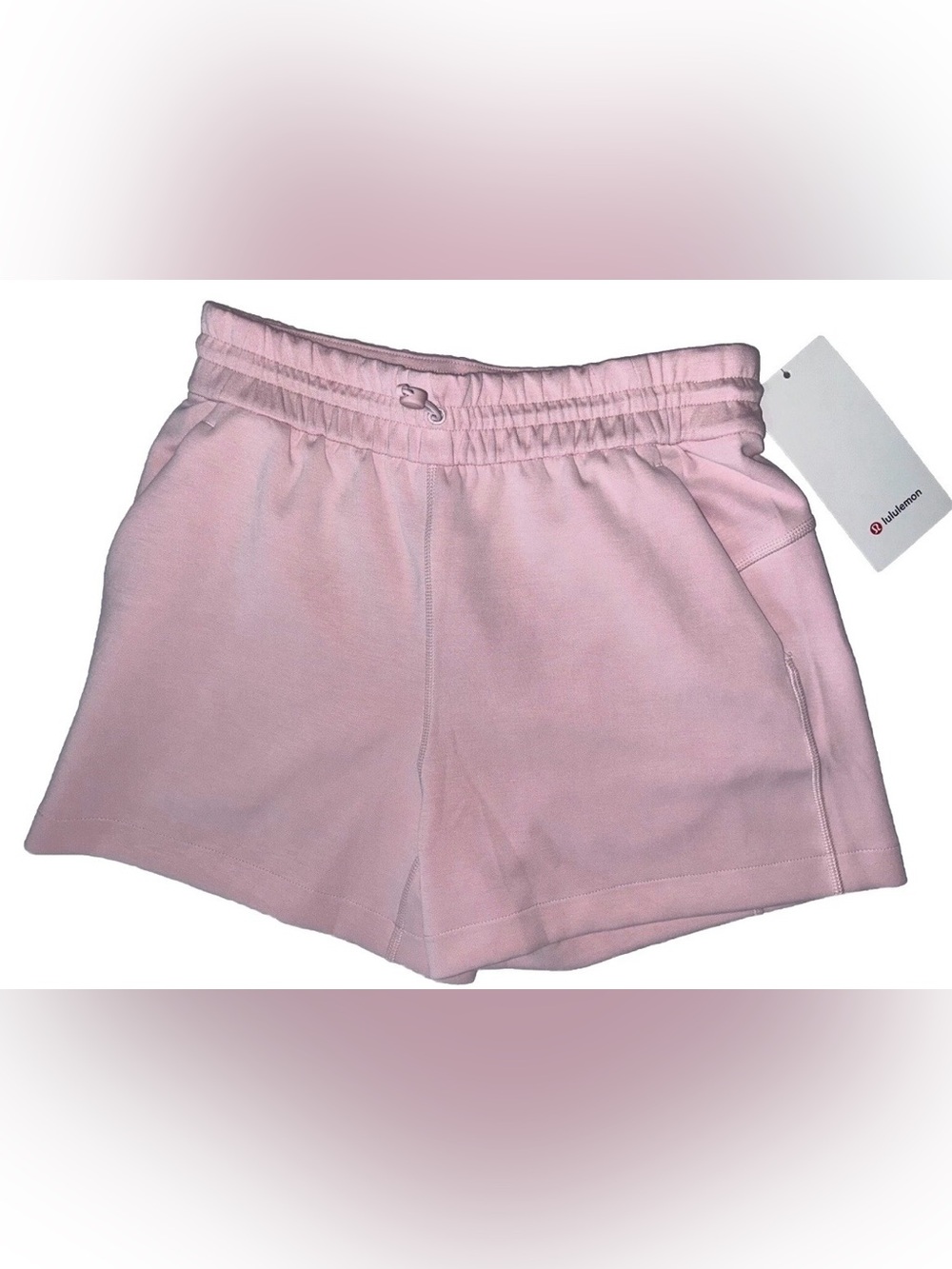 NWT LULULEMON SIZE 4 SOFTSTREME HIGH RISE 4”L SHORT AUTHENTIC FLUSH PINK $78